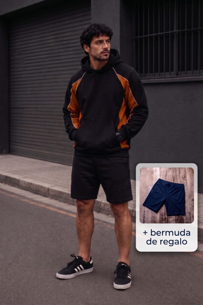 Buzo Sport BLACK & BROWN + BERMUDA GRATIS