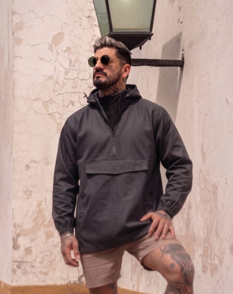 Anorak Oversize Gabardina Premium- GRIS TOPO