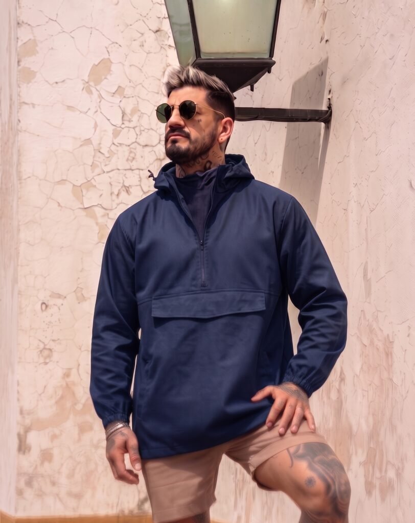 Anorak Oversize Gabardina Premium- AZUL NAVY