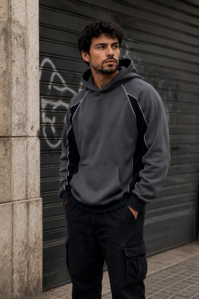 Buzo Sport Oversize GREY & BLUE