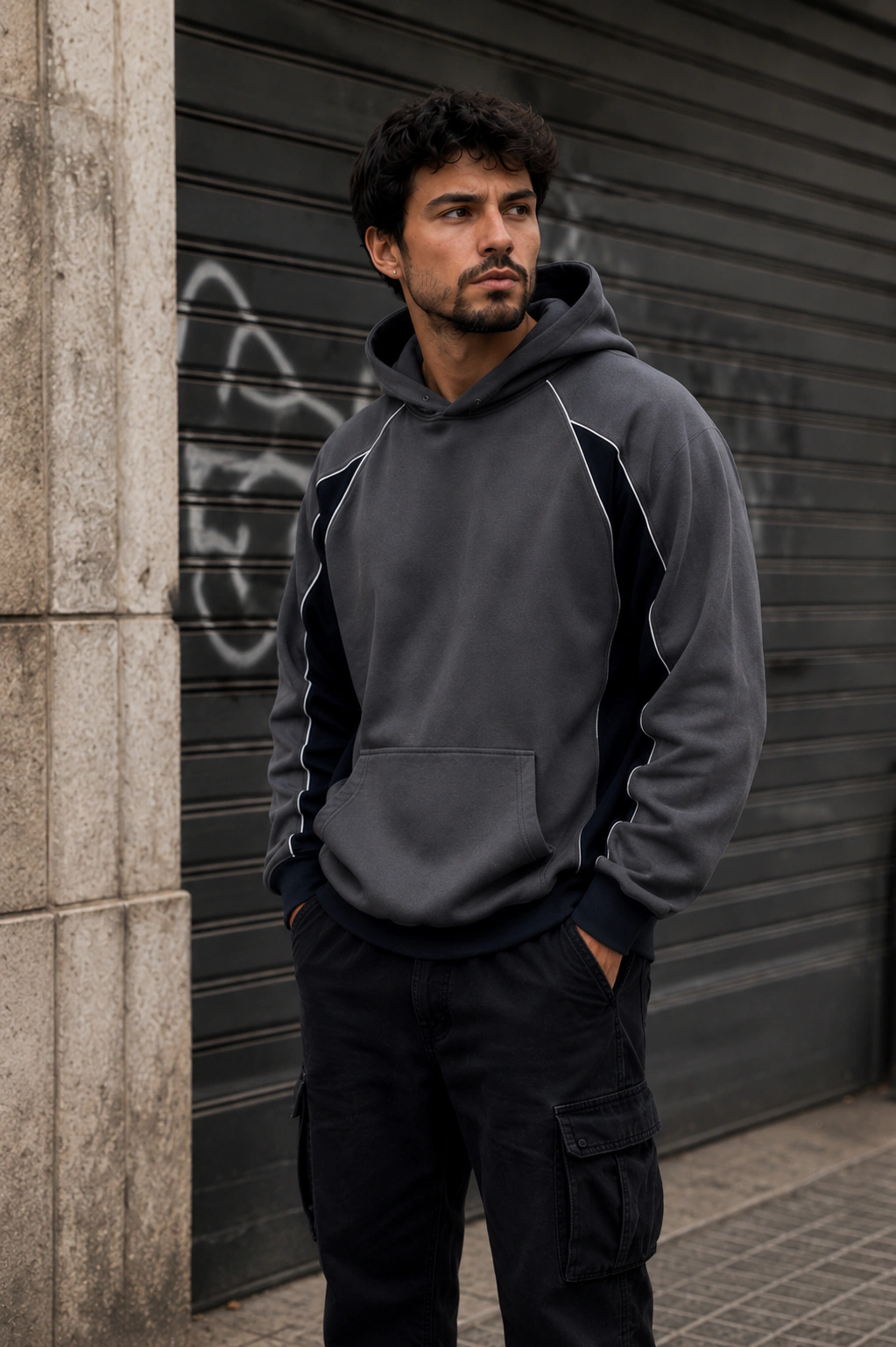 Buzo Sport Oversize GREY & BLUE