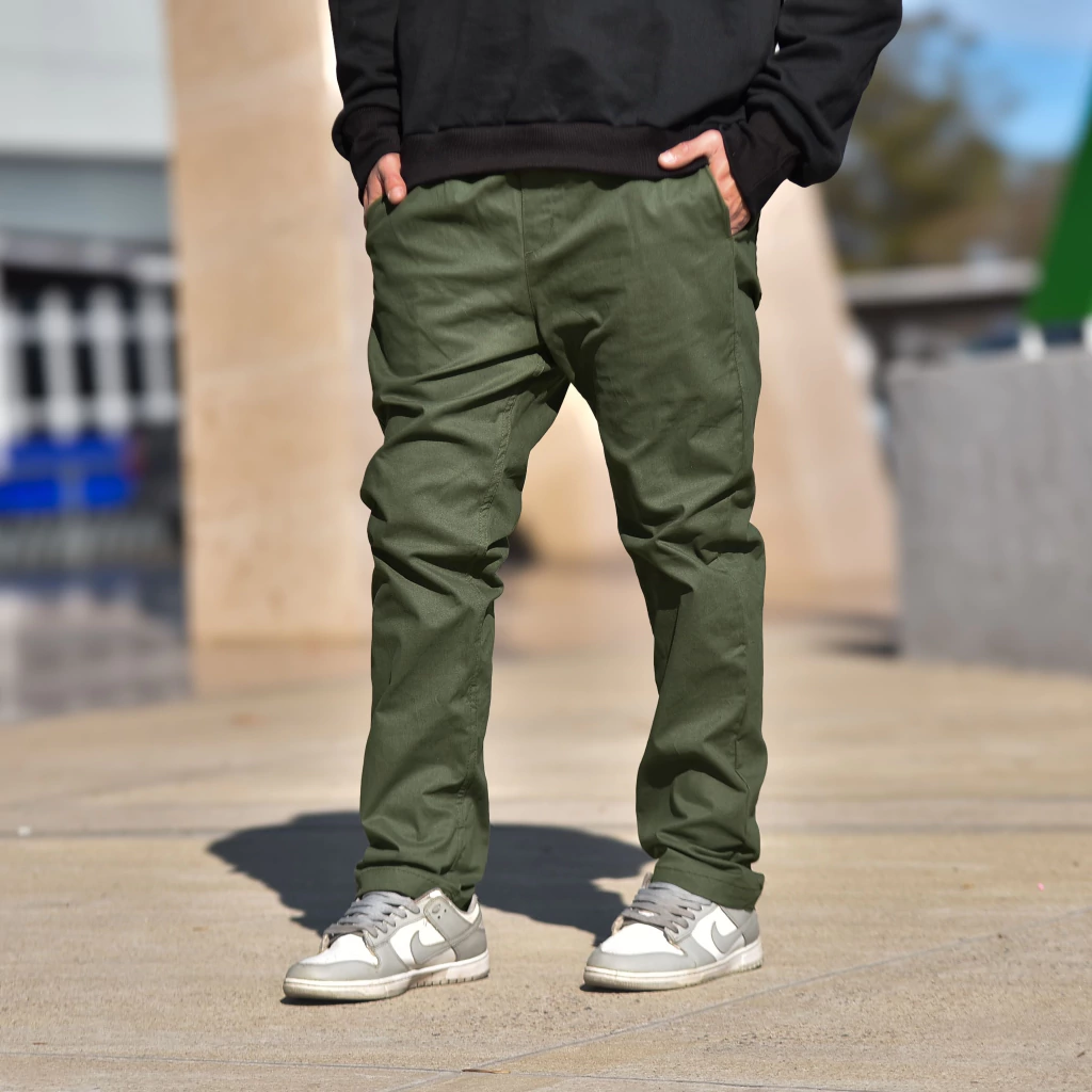 Pantalon Jogger Relaxed - VERDE MILITAR